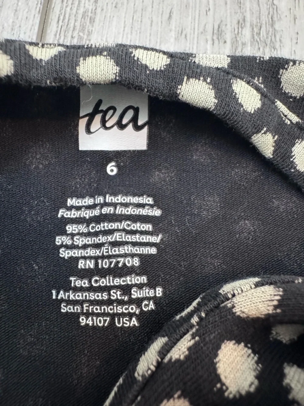 Tea Collection Just for Kicks Black Polka Dot Long-Sleeve Jumpsuit Girls 6 - Picture 5 of 7